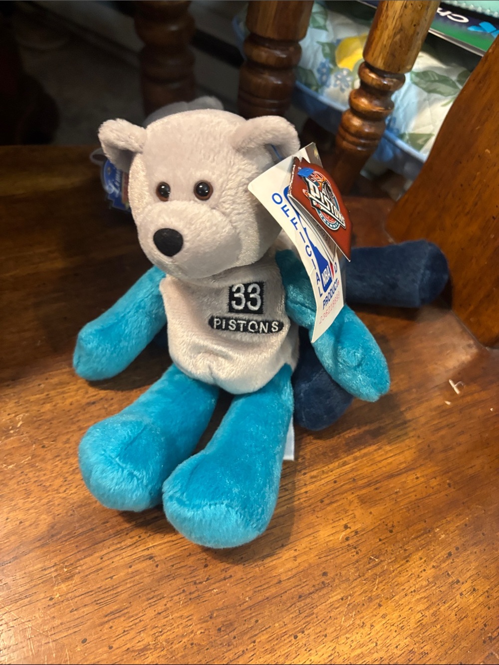 Grant HillNBA Plush Bear - Teal & Gray Team Toy